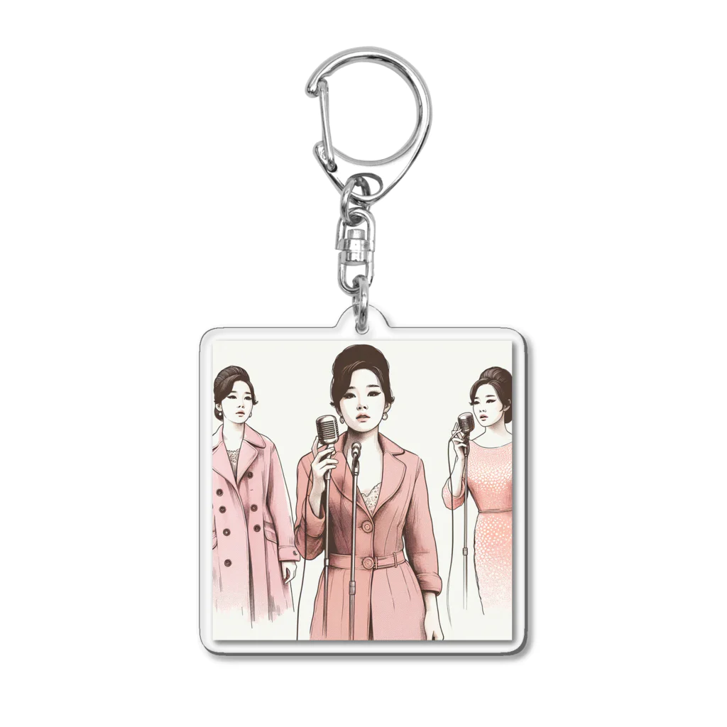 noBuの哀愁を持つ女性シンガー Acrylic Key Chain