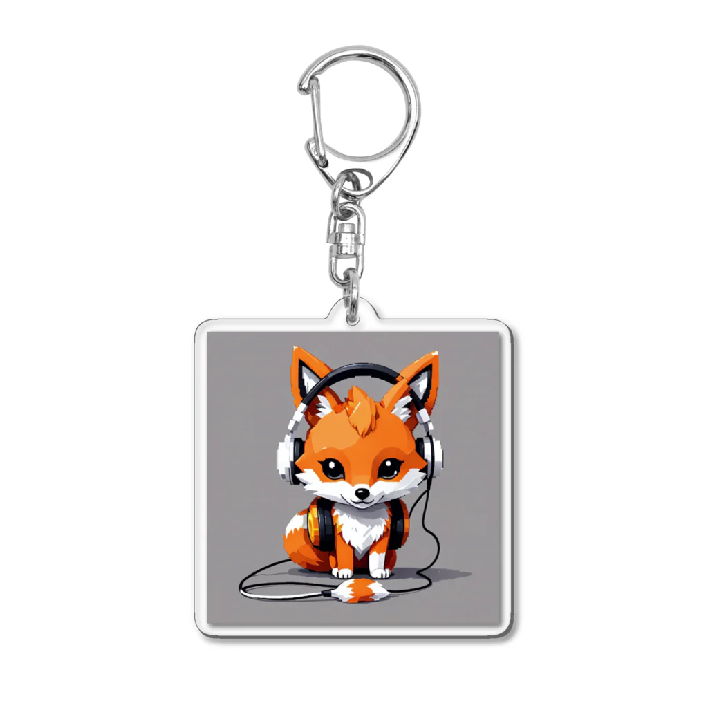 M_K0218のmusic fox Acrylic Key Chain