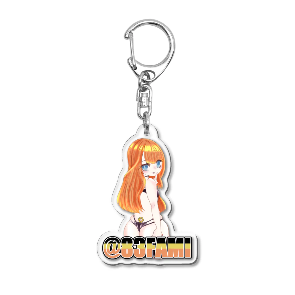 八十三ファミのバーチャルギャングショップの ふぁみ x ひとふたきり ときしっくぐらまー Acrylic Key Chain