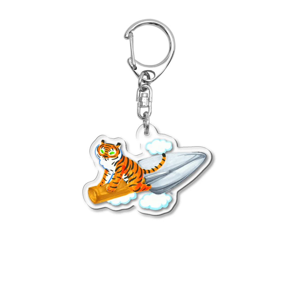 segasworksのスコップ（移植ゴテ）とトラちゃん Acrylic Key Chain