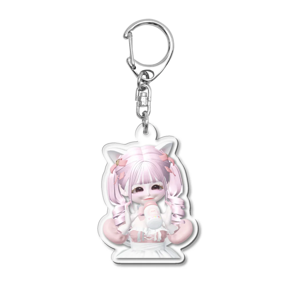 ねこばぶ♡ピンク系統のねこばぶキーホルダー Acrylic Key Chain