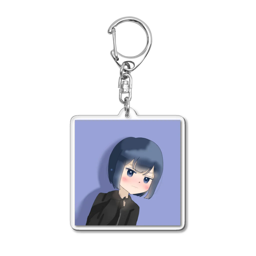 みきしょっぷの名無しの青髪の女の子 Acrylic Key Chain