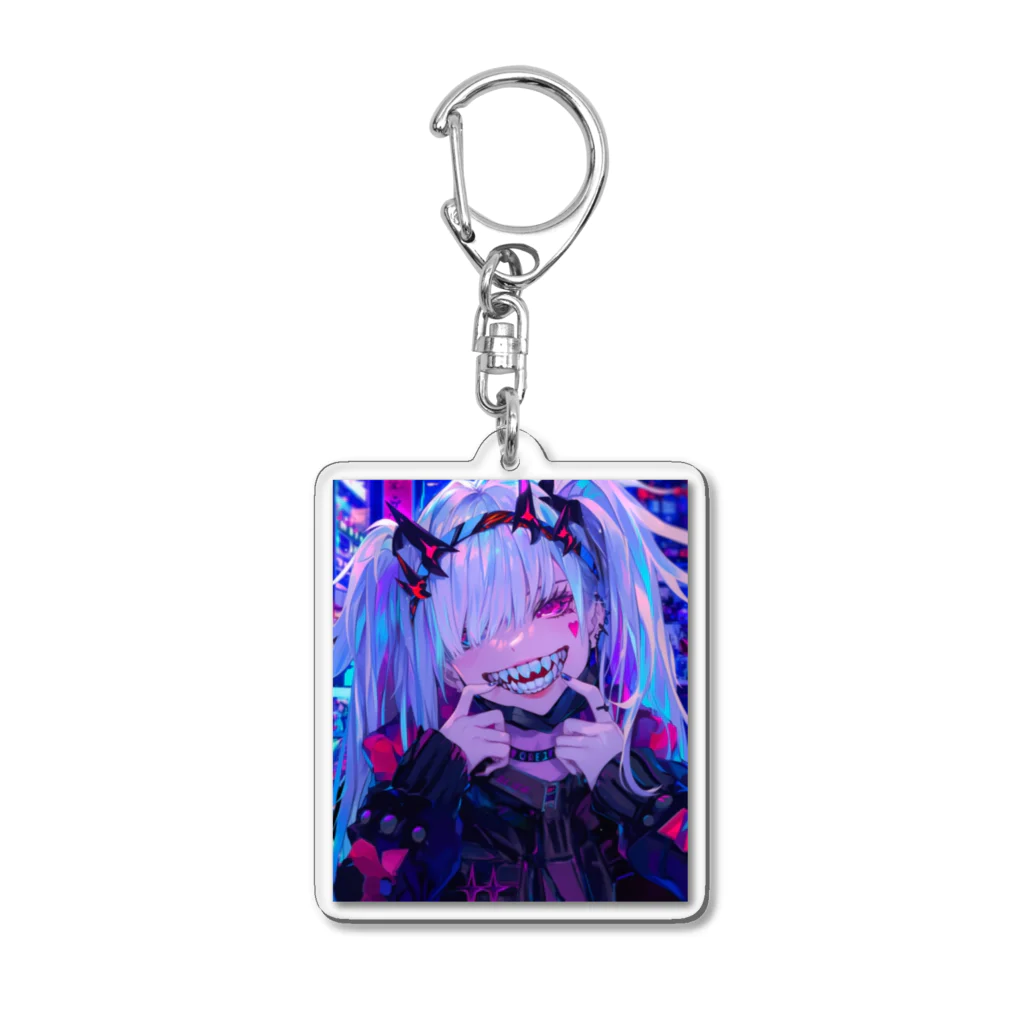 kirakiraのCrazy★girl Tシャツ001 Acrylic Key Chain