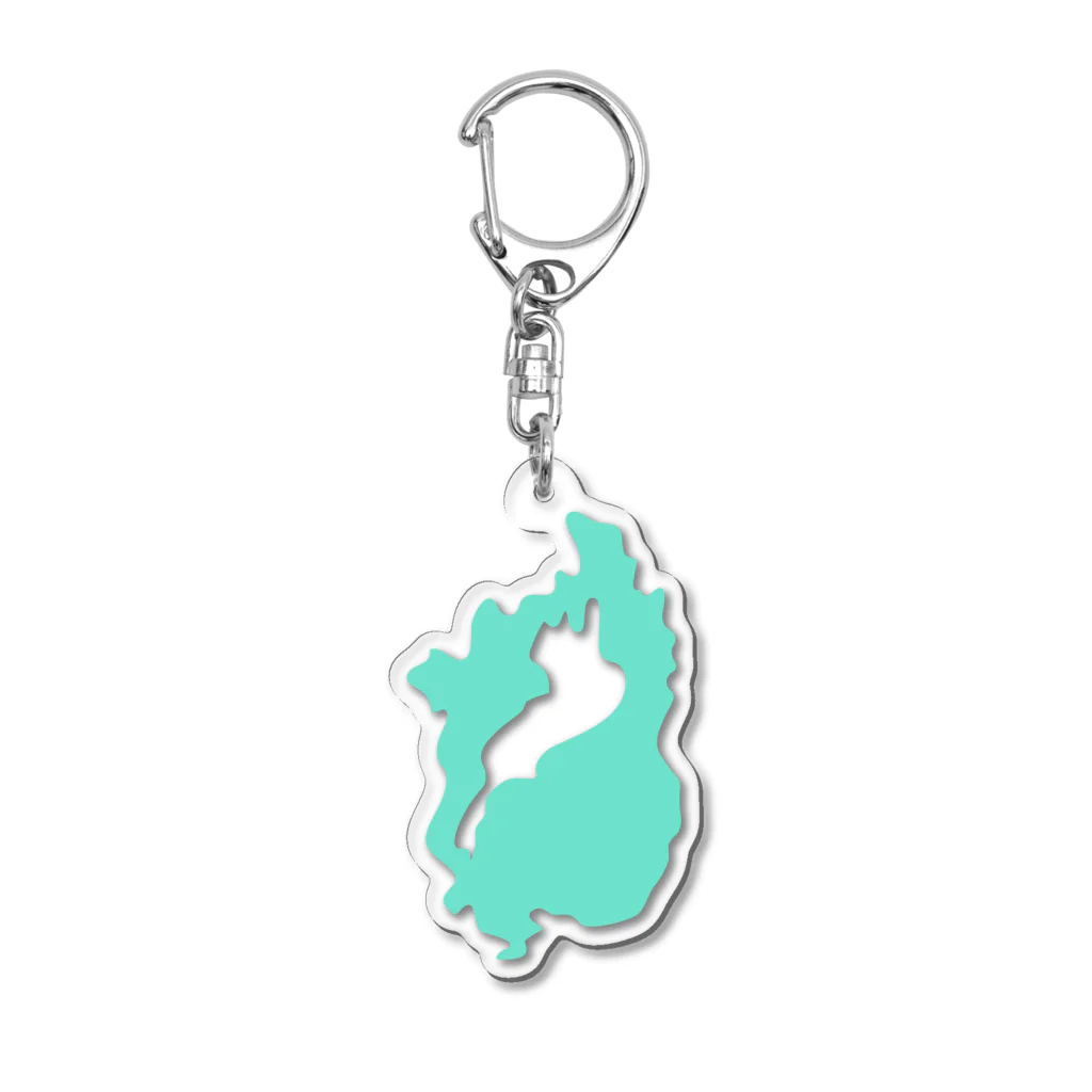 So湖いらの「自分色探しが」たけおいらエメラルド ダイカットアクリルキーホルダー Acrylic Key Chain