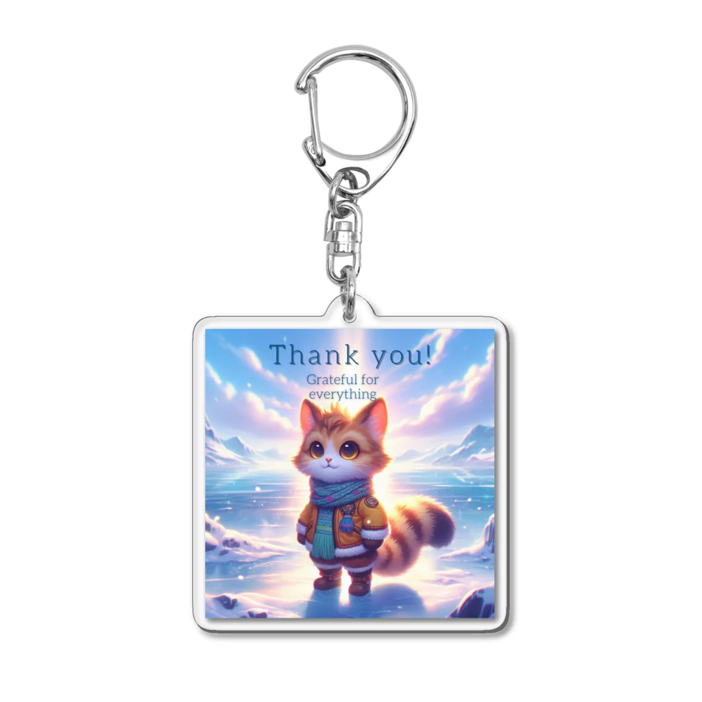 ビビりな番犬くんのふわふわフレンズ！にゃんこ Acrylic Key Chain