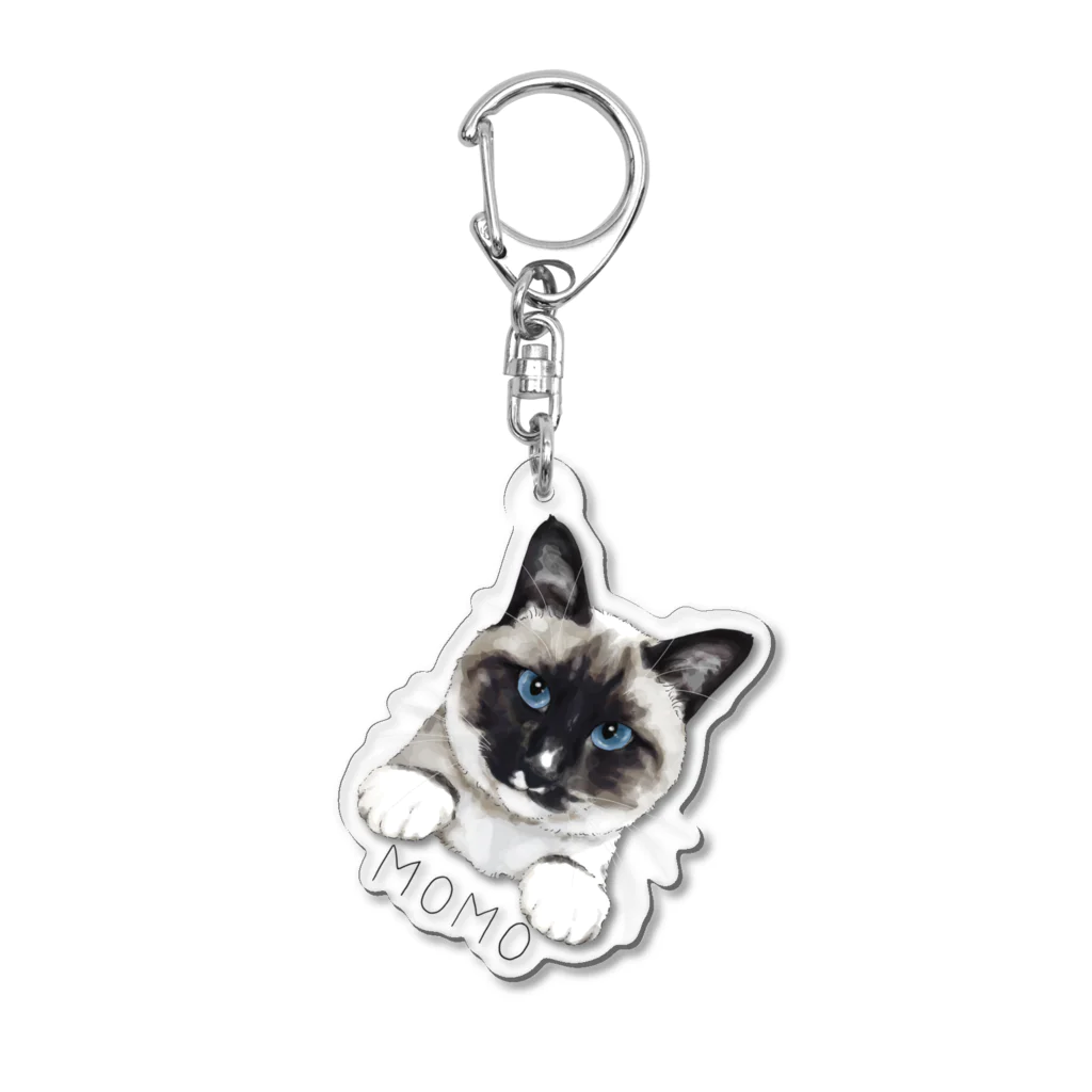 みきぞーん｜保護猫 ミッキー画伯と肉球とおともだちのmomo Acrylic Key Chain