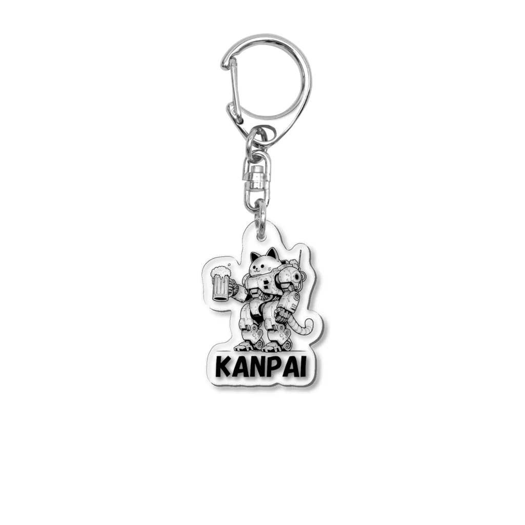 Igarashi_daysのKANPAI猫メカ【AI画像生成】 Acrylic Key Chain