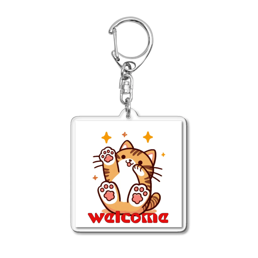 kk-welcomeの楽しく笑う肉球の猫ちゃんⅡ Acrylic Key Chain