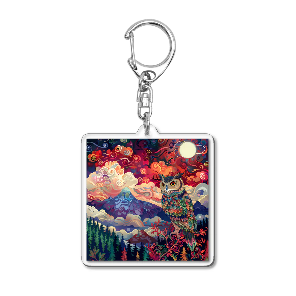 chinita_kakarのミミズクシリーズ２ Acrylic Key Chain