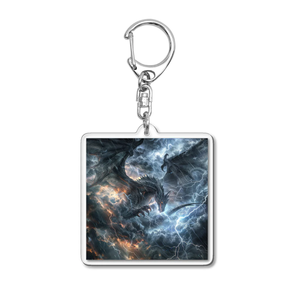 ドライバーの雷雲のドラゴン Acrylic Key Chain