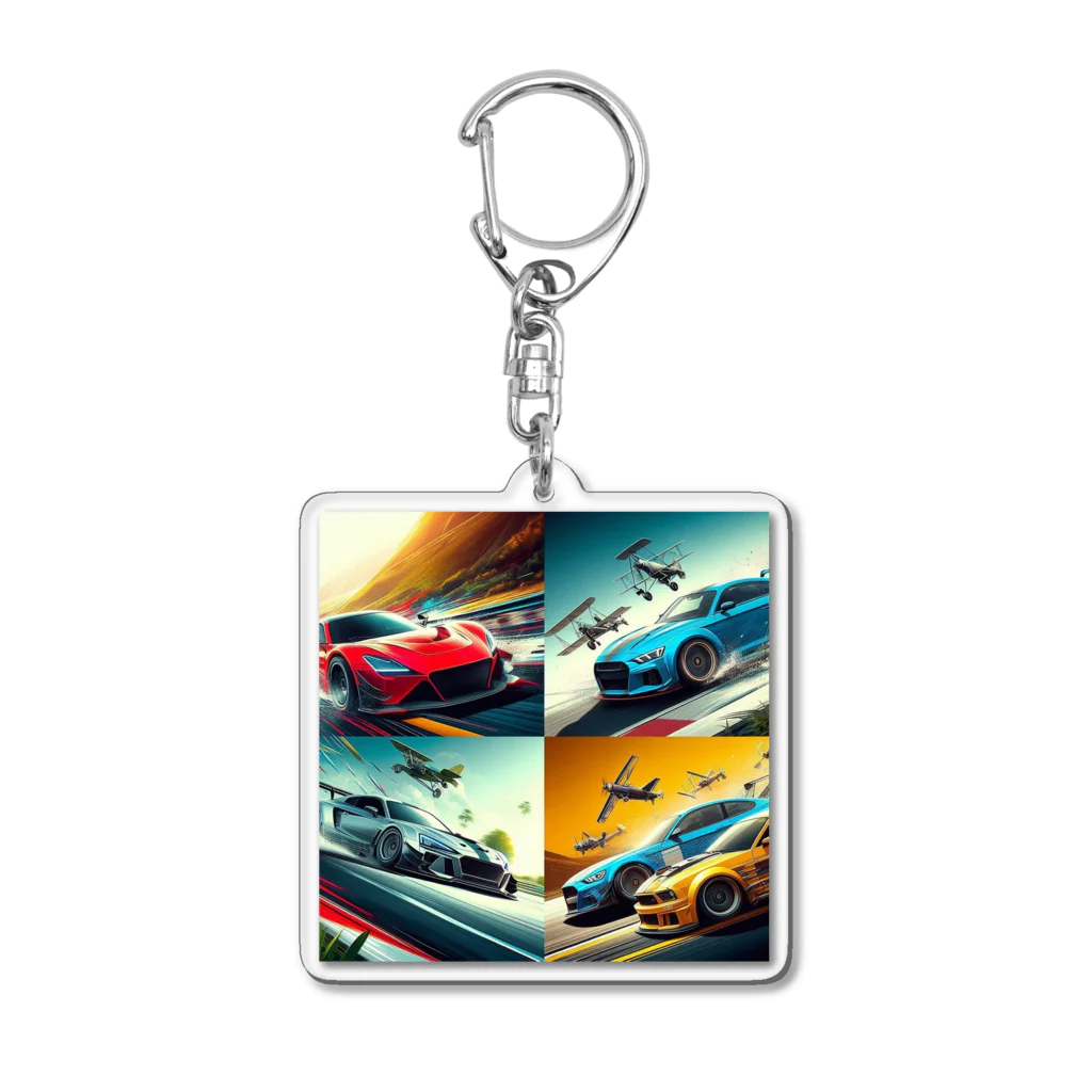 nerobooのお店のスポーツカーのグッズです Acrylic Key Chain