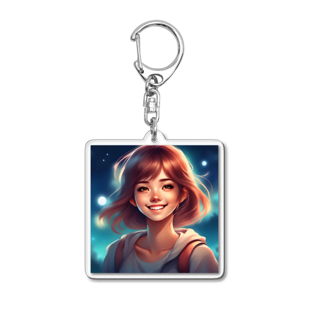 noiSutoaの笑顔が魅力的な美少女 Acrylic Key Chain