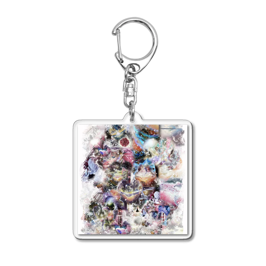 JUNGOonlyART 公式SHOPの桜カラーの幸せデザイン Acrylic Key Chain