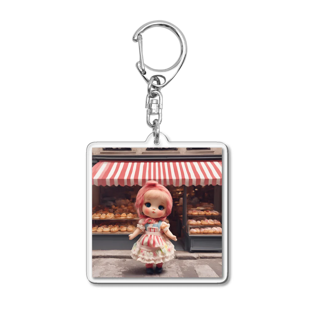 HOSHI-TANEKO🌠の🥐ブーランジェリー🍞女の子🌺 Acrylic Key Chain