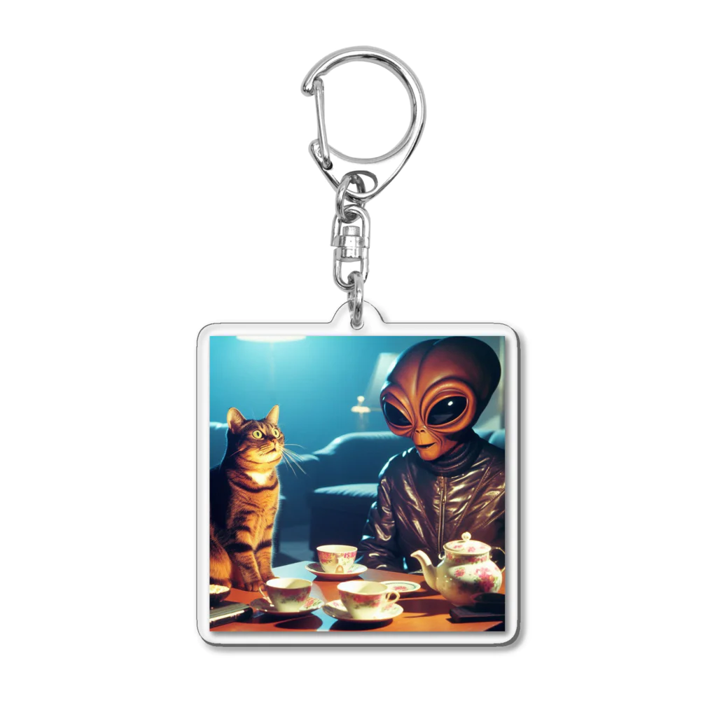 frogsystemの宇宙調査員来訪 Acrylic Key Chain