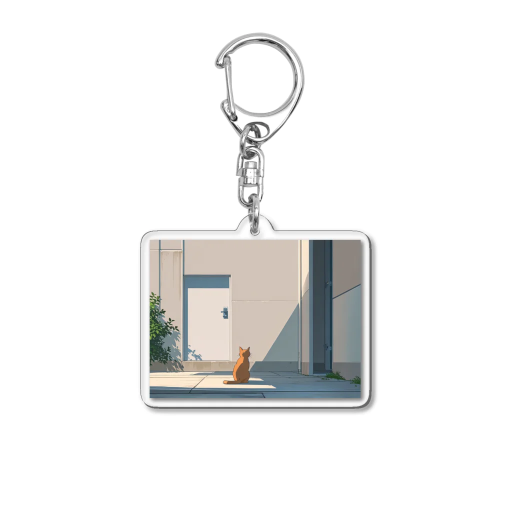 ねこあそびのねこのせなか Acrylic Key Chain