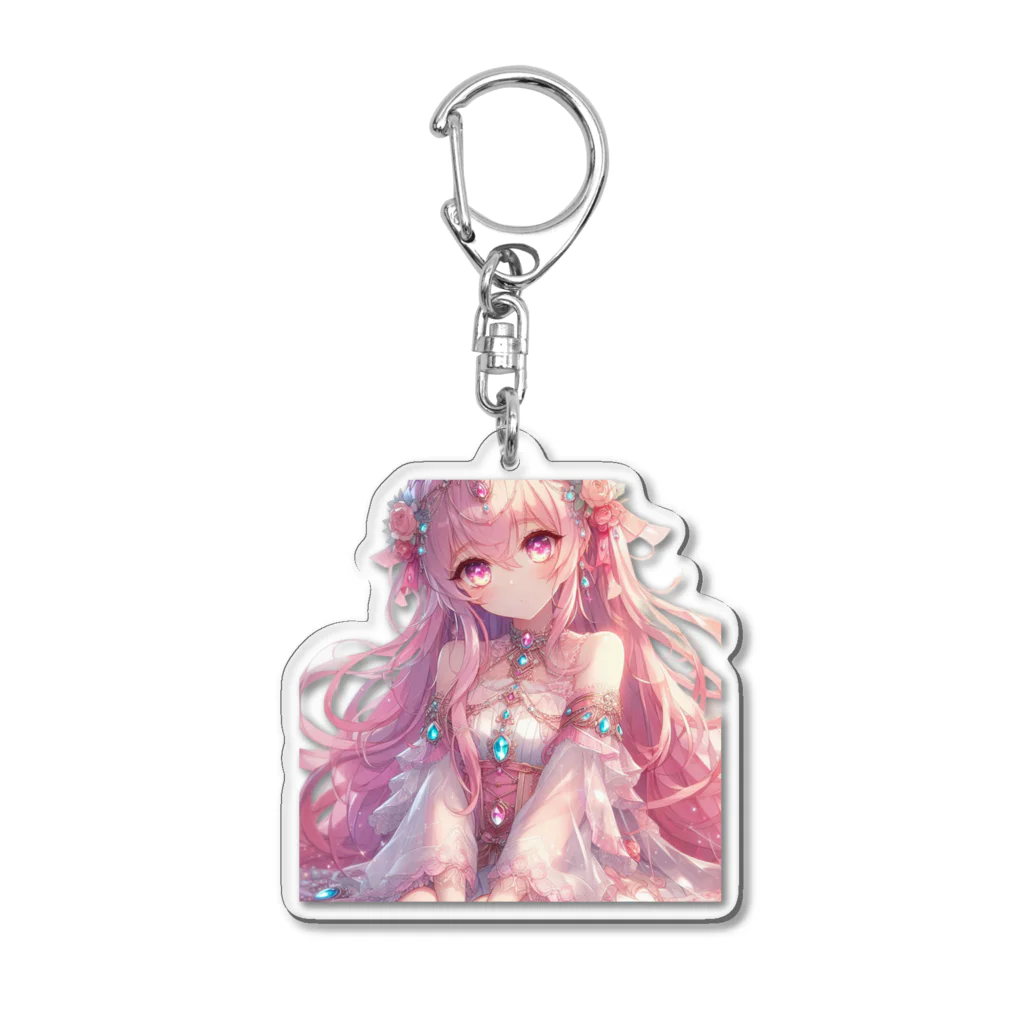 surasuramusumeのピンクの髪の「ジェム」 Acrylic Key Chain