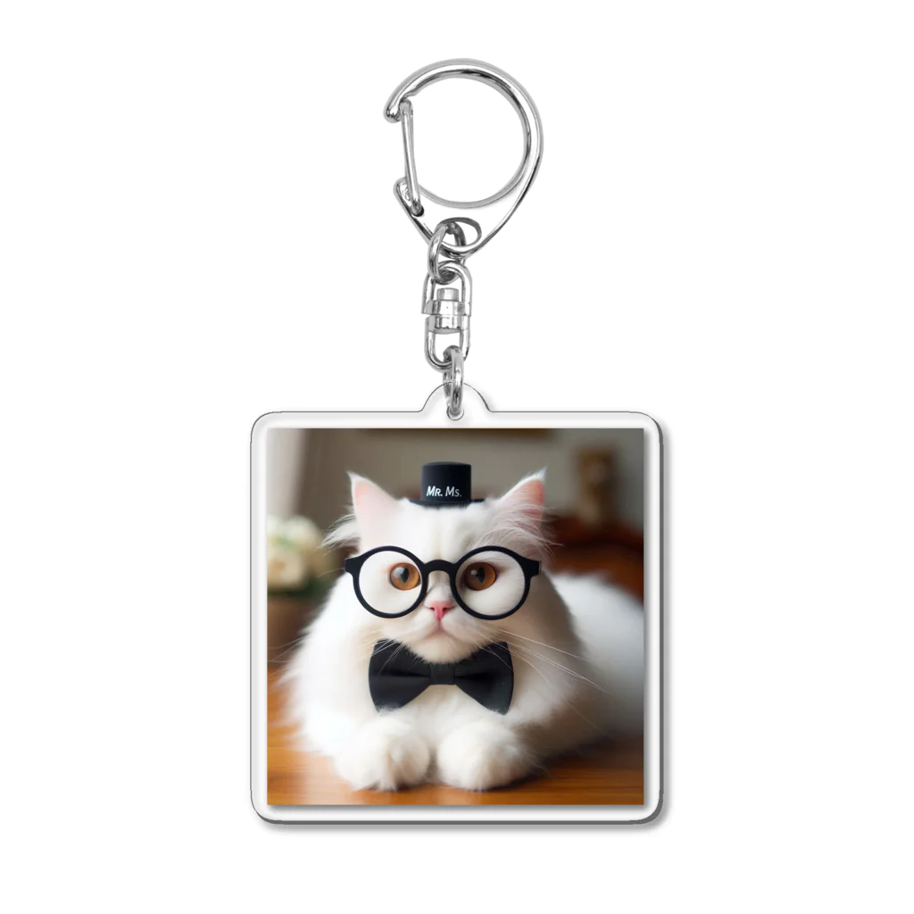 ai-AIの猫教授 Acrylic Key Chain