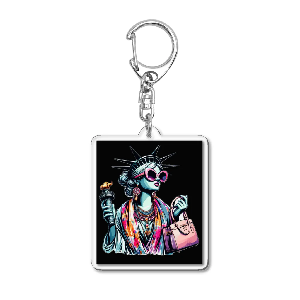 -7-7-7の自由の女神 Acrylic Key Chain