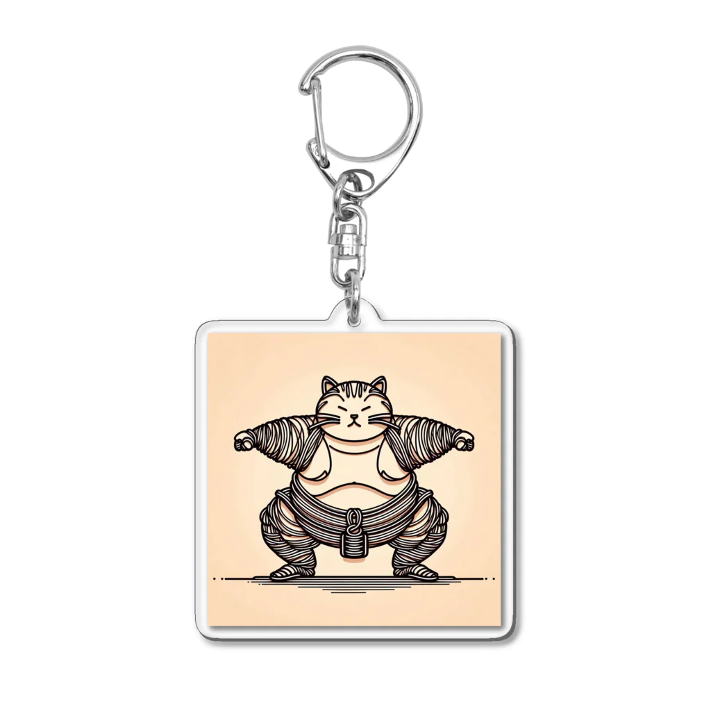 frogsystemの猫力士 Acrylic Key Chain