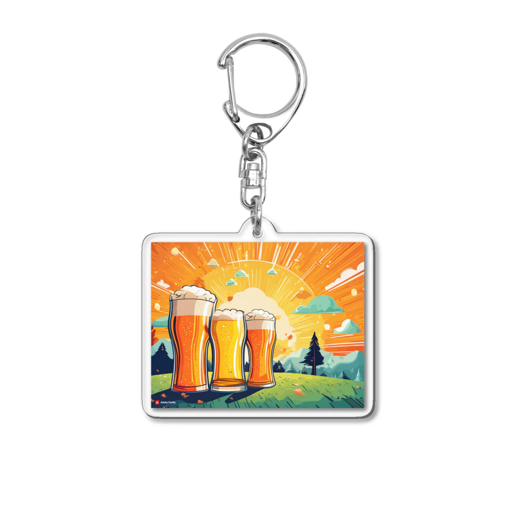 山田綾の夏到来ビールグッズ！Beerで皆で盛り上がろう！ Acrylic Key Chain