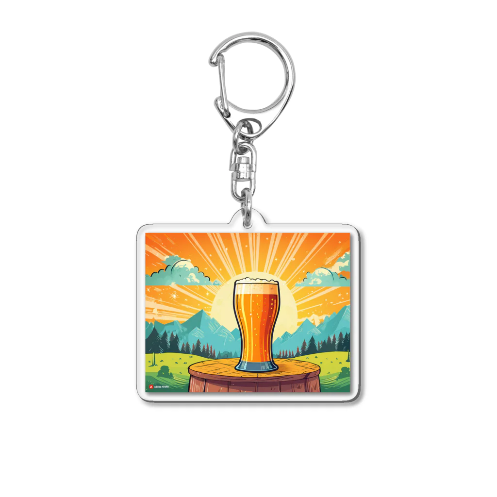 山田綾の夏到来ビールグッズ！Beerで皆で盛り上がろう！ Acrylic Key Chain