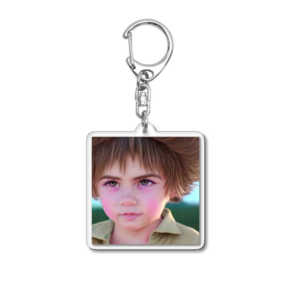 Natural Eleganceのそばかすの少年 Acrylic Key Chain