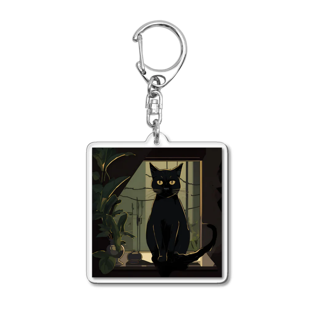 8890の黒猫 Acrylic Key Chain