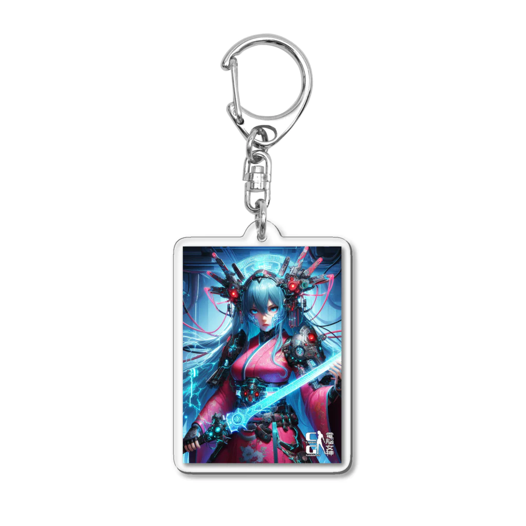 電脳女神 CyberGoddessのアークトゥルス星系王朝 第壱軍将軍「マルガレータ」SF サイバーパンク Acrylic Key Chain