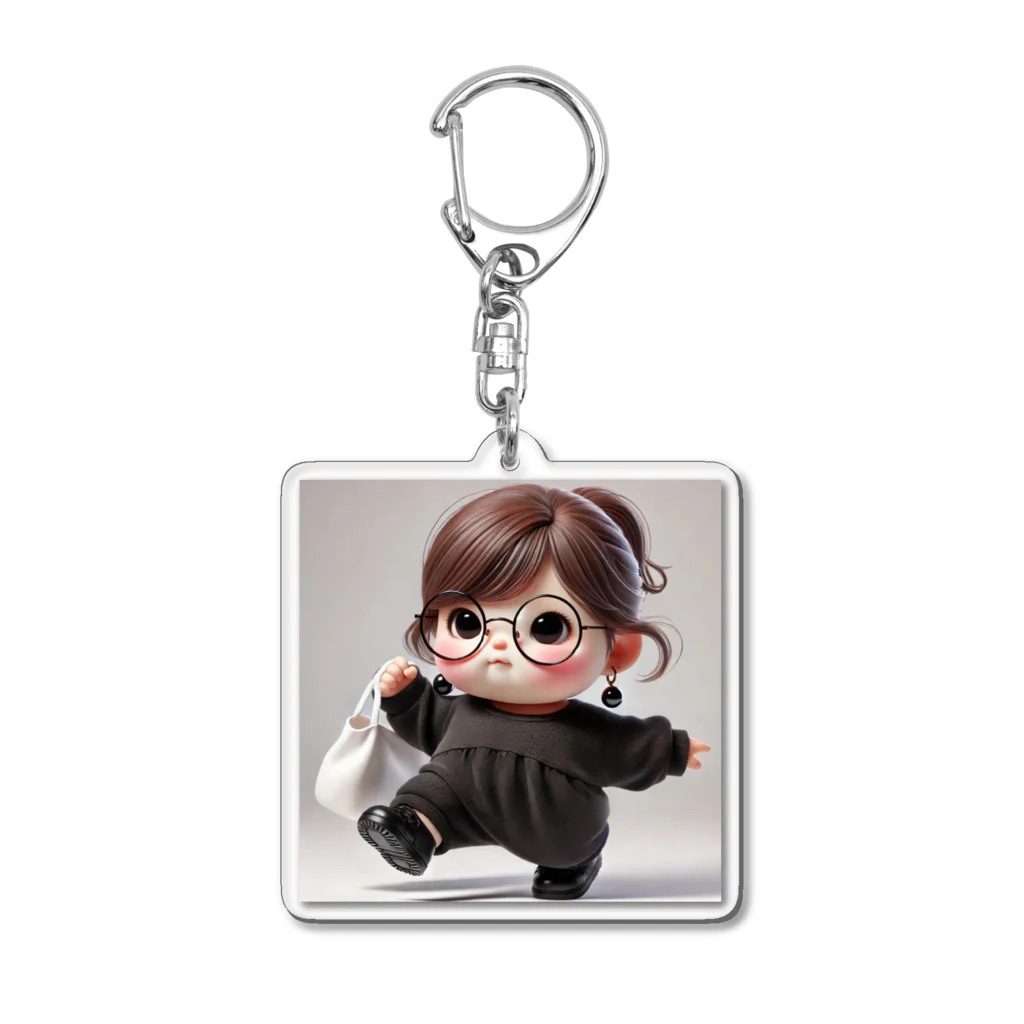 damo_tama shopのお金持ちベイビーだもこ Acrylic Key Chain