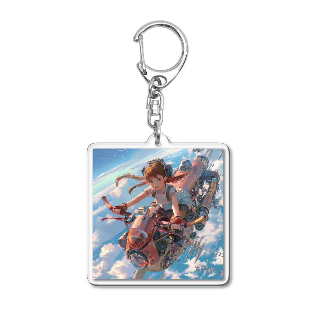 AQUAMETAVERSEのフライングバイク　Tomoe bb 2712 Acrylic Key Chain