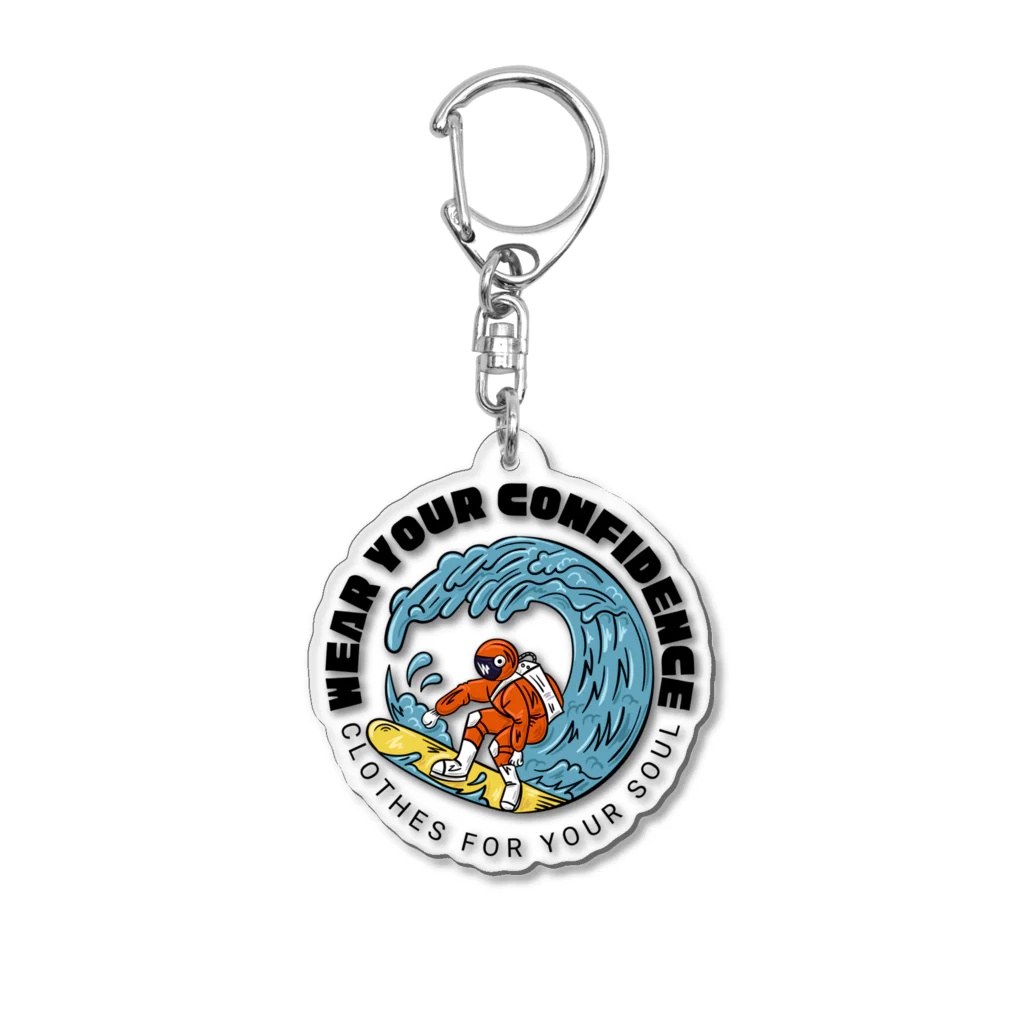 chataro123のWear Your Confidence: Clothes for Your Soul Acrylic Key Chain