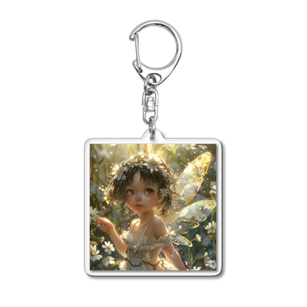 AQUAMETAVERSEの花の妖精・マーガレット　Tomoe bb 2712 Acrylic Key Chain