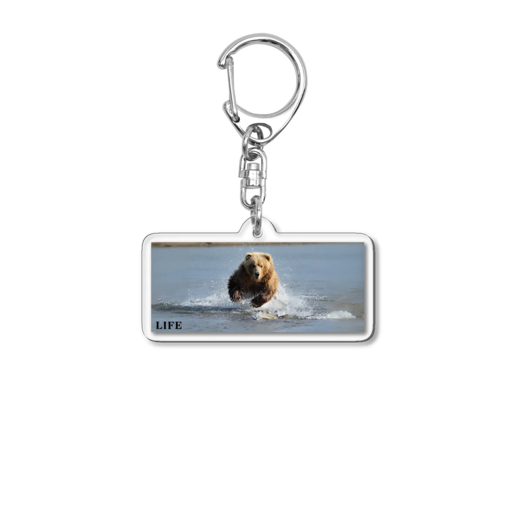 マタギの教え-公式ショップ-のLIFE with ヒグマ Acrylic Key Chain