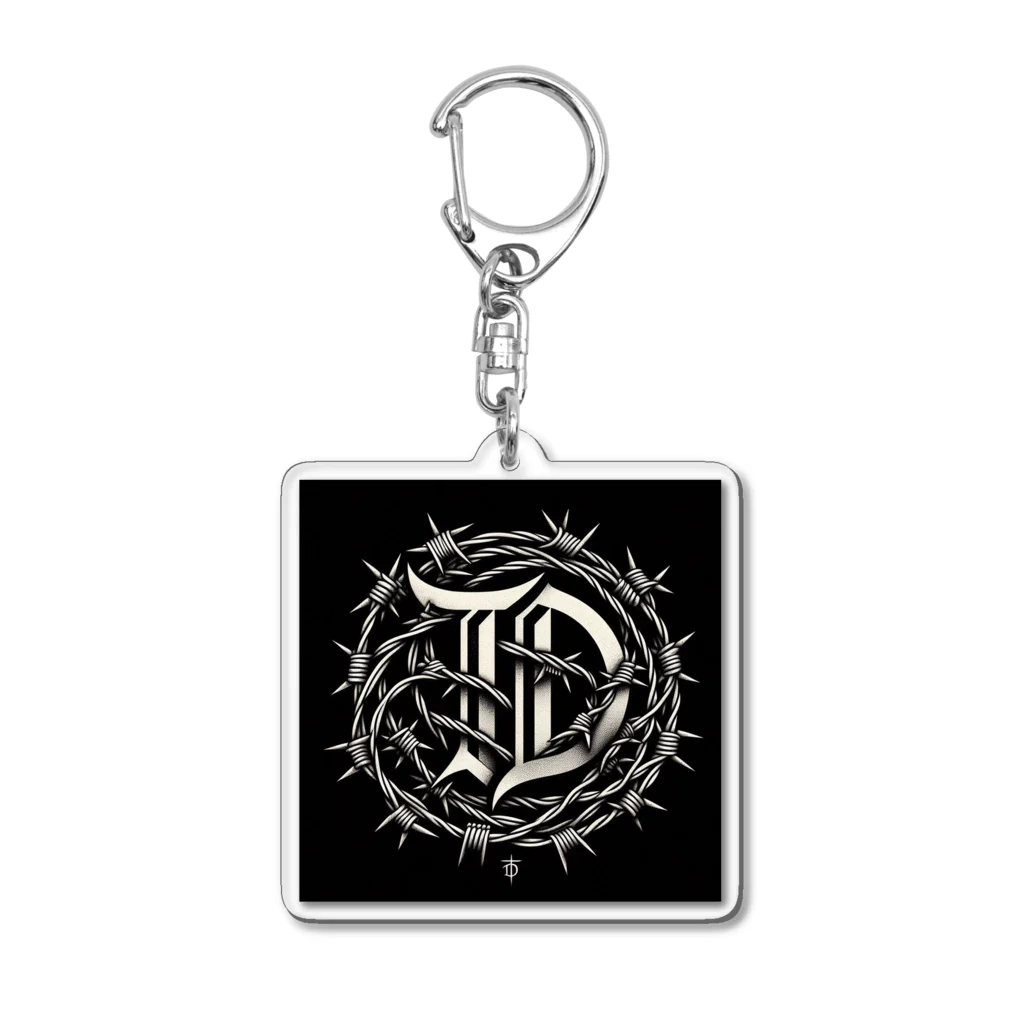 wワンダーワールドwのbarbed wire005 Acrylic Key Chain