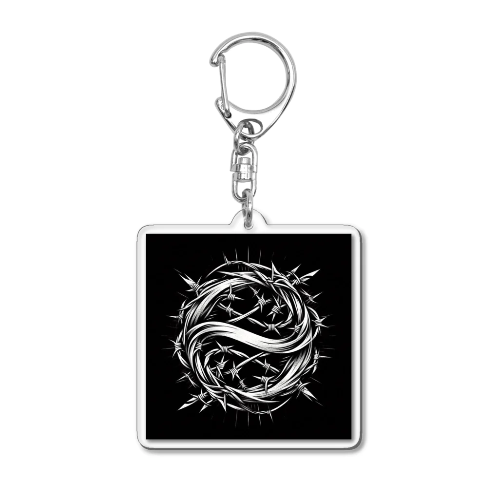 wワンダーワールドwのbarbed wire006 Acrylic Key Chain