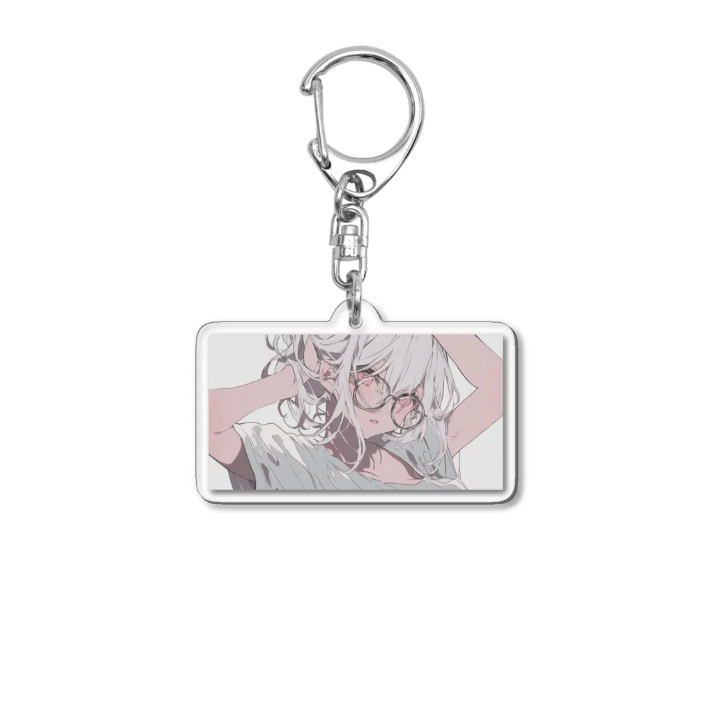 as -AIイラスト- のメガネとうなじ Acrylic Key Chain