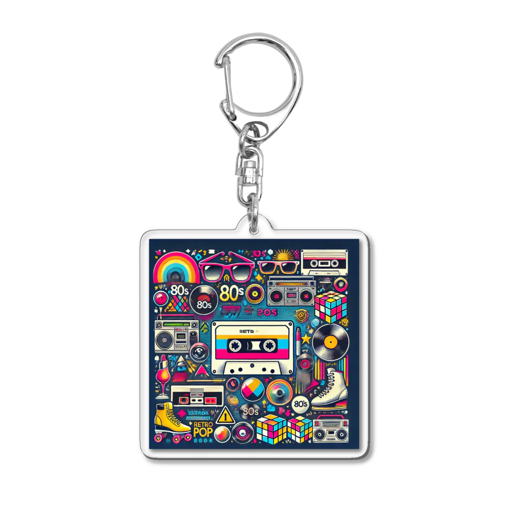 keyworks_shopの昭和レトロ80年代カセット Acrylic Key Chain