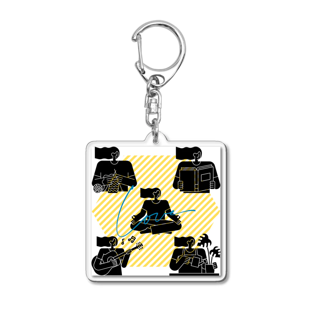 ourir_aのself love! Acrylic Key Chain