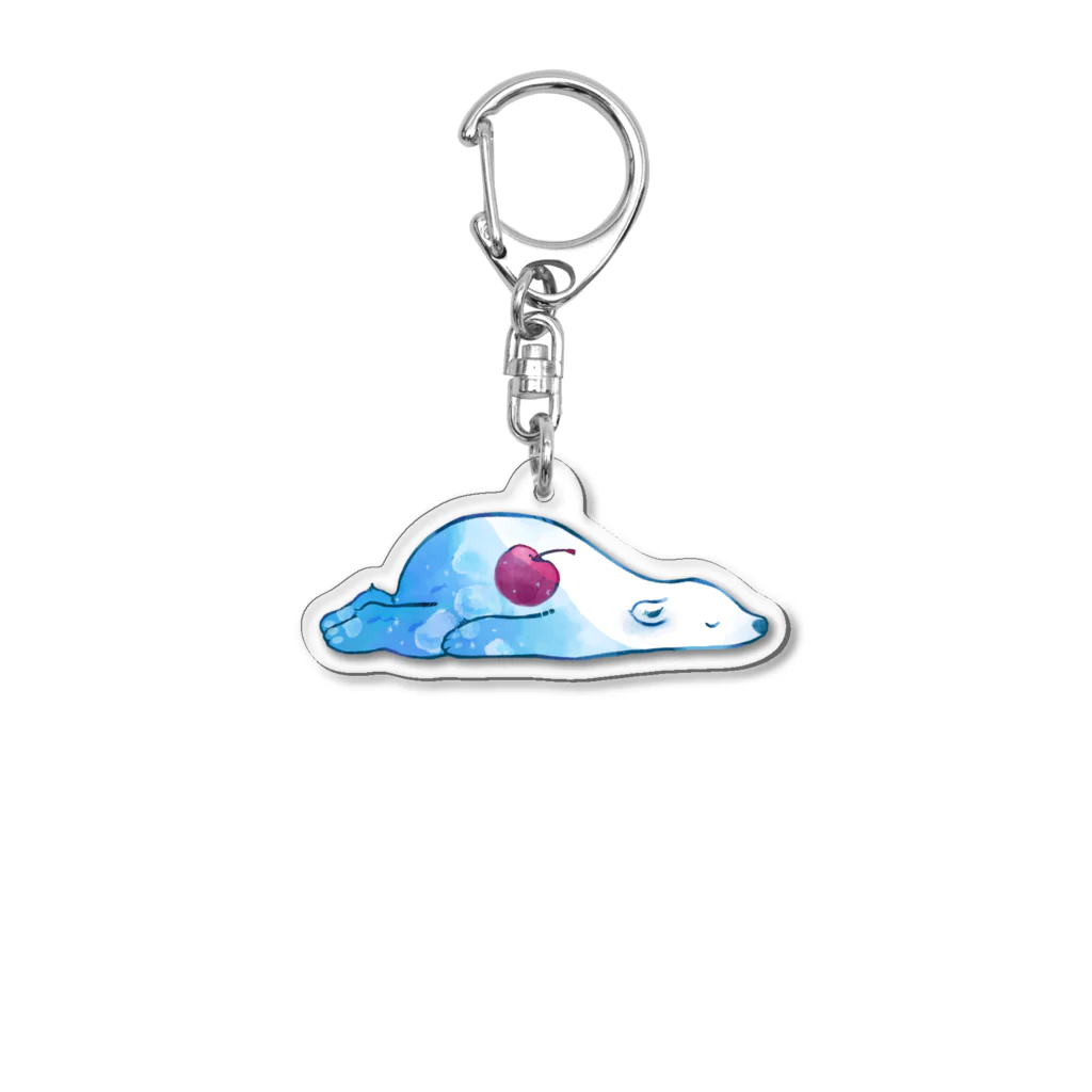 サカサノオサカナのクリームソーダしろくま Acrylic Key Chain