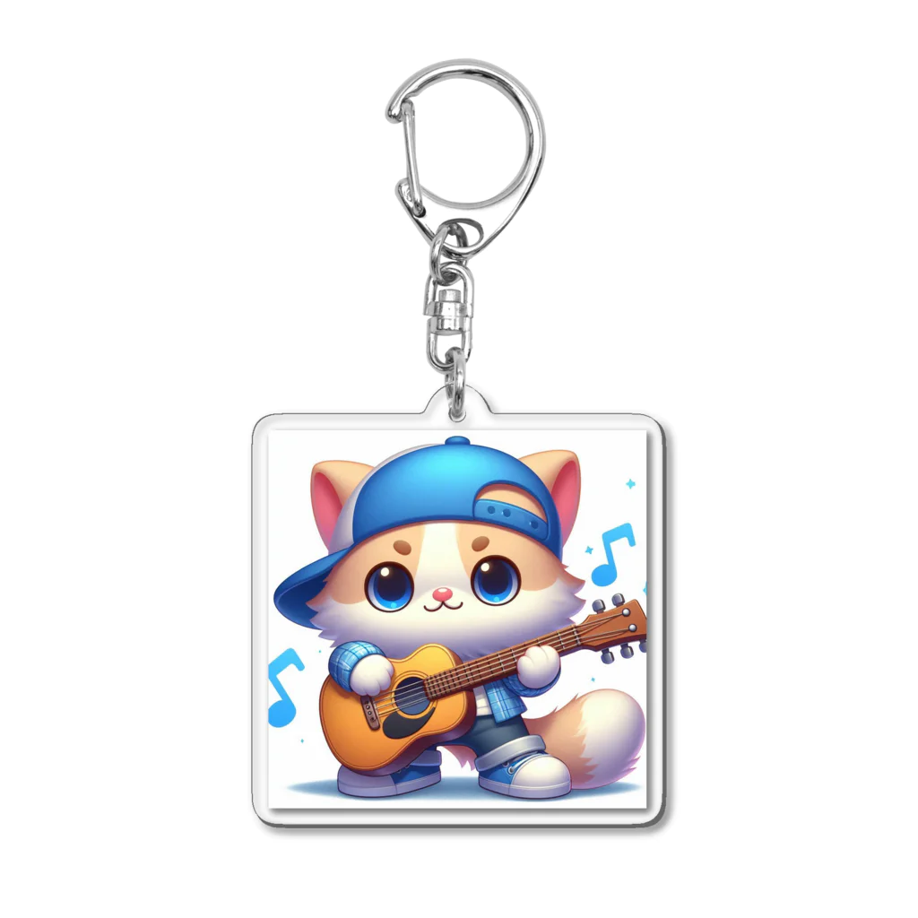 モンピパラダイスのにゃんこ🐱のリズムにノッテ🎵 Acrylic Key Chain