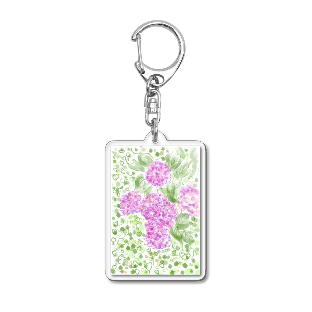 totoartの紫陽花 Acrylic Key Chain