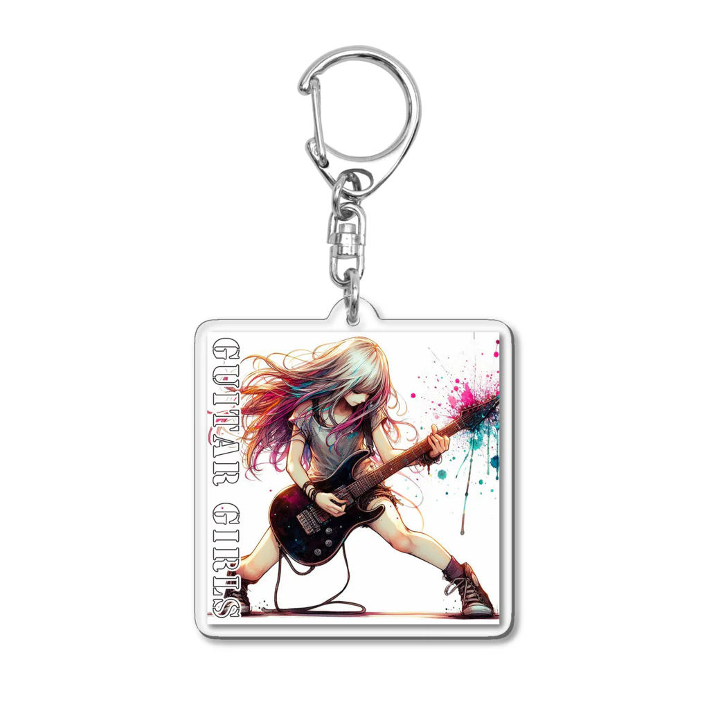 PALA's SHOP　cool、シュール、古風、和風、の GUITAR GIRLS 10 Acrylic Key Chain