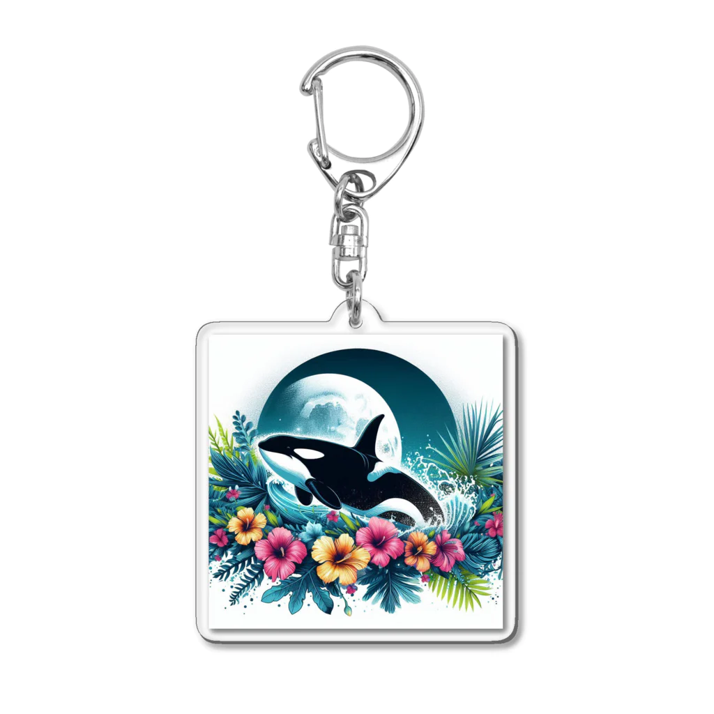 ココナッツアイランド©️のシャチ Acrylic Key Chain