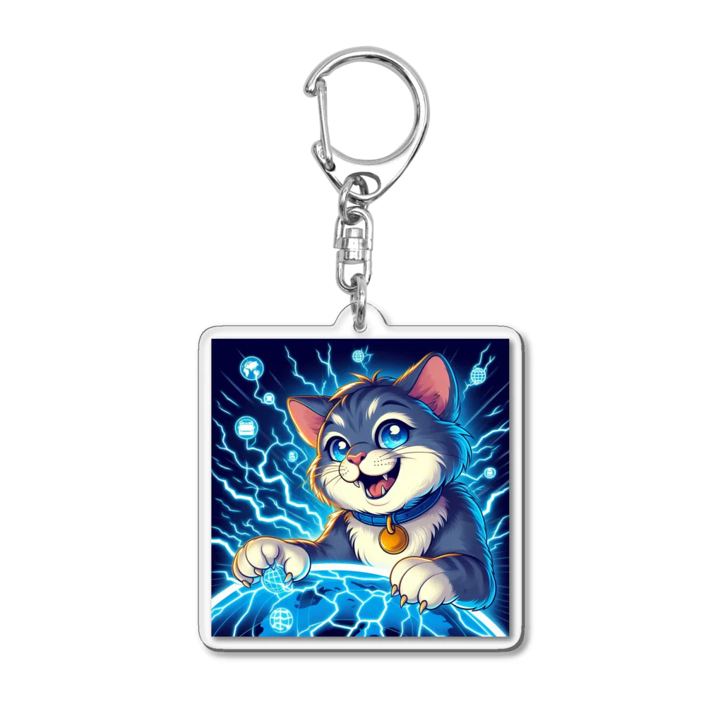 frogsystemの電脳猫 Acrylic Key Chain