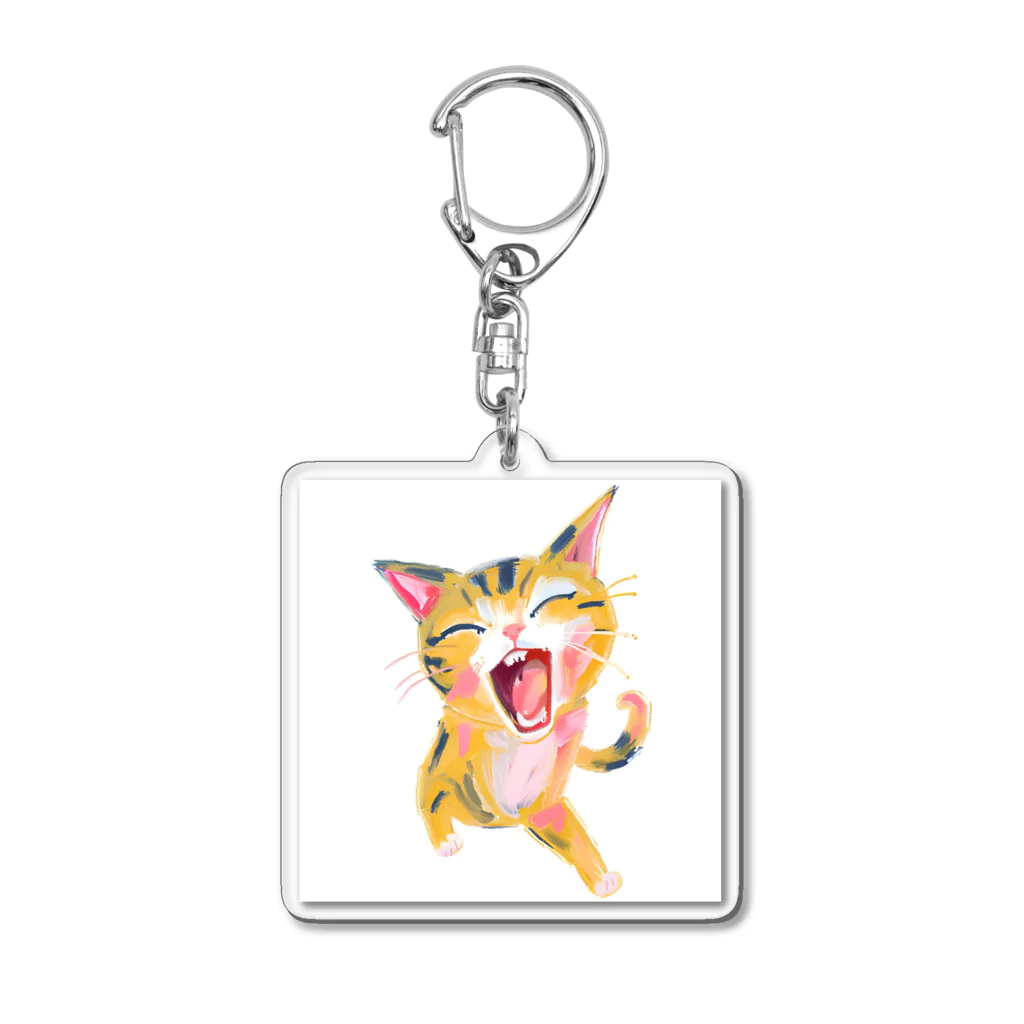 ほわんなかのみゃーと鳴く猫ちゃん Acrylic Key Chain