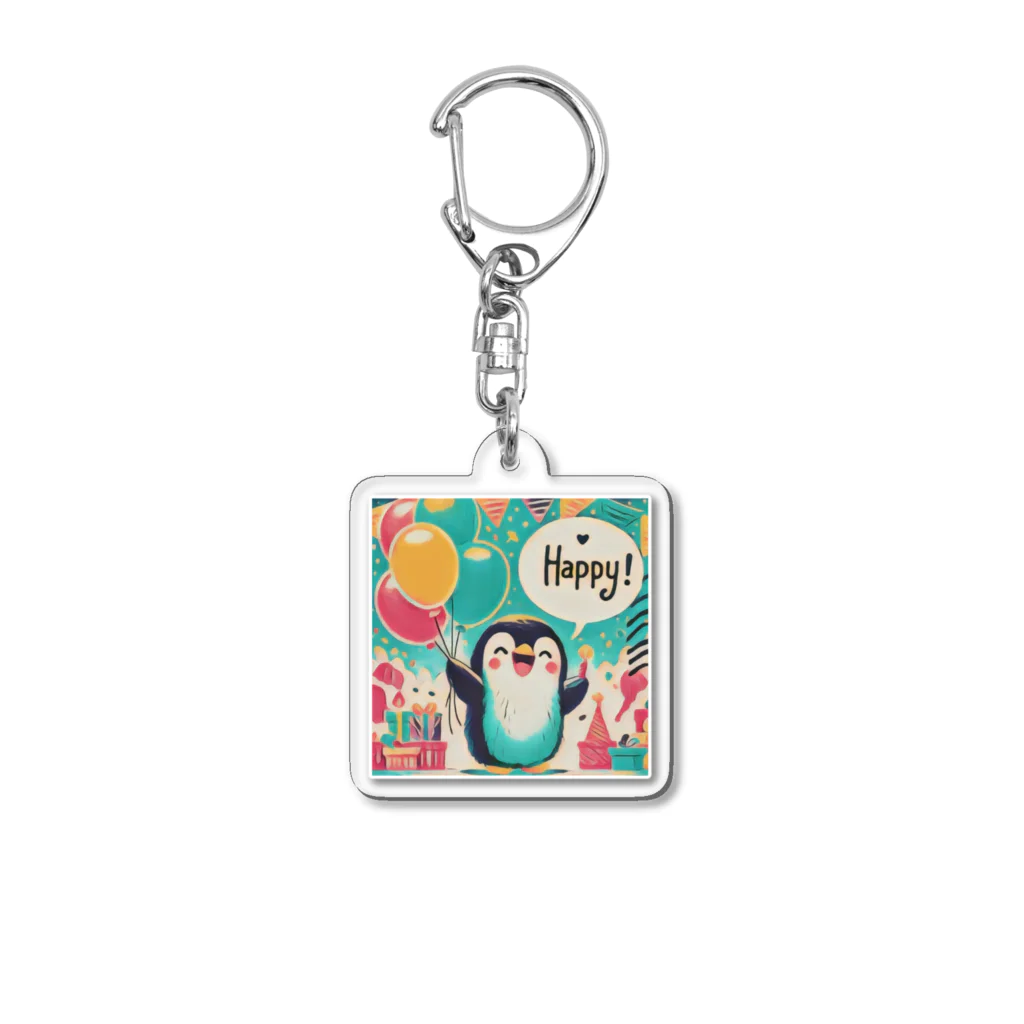 michanのペンギン Acrylic Key Chain