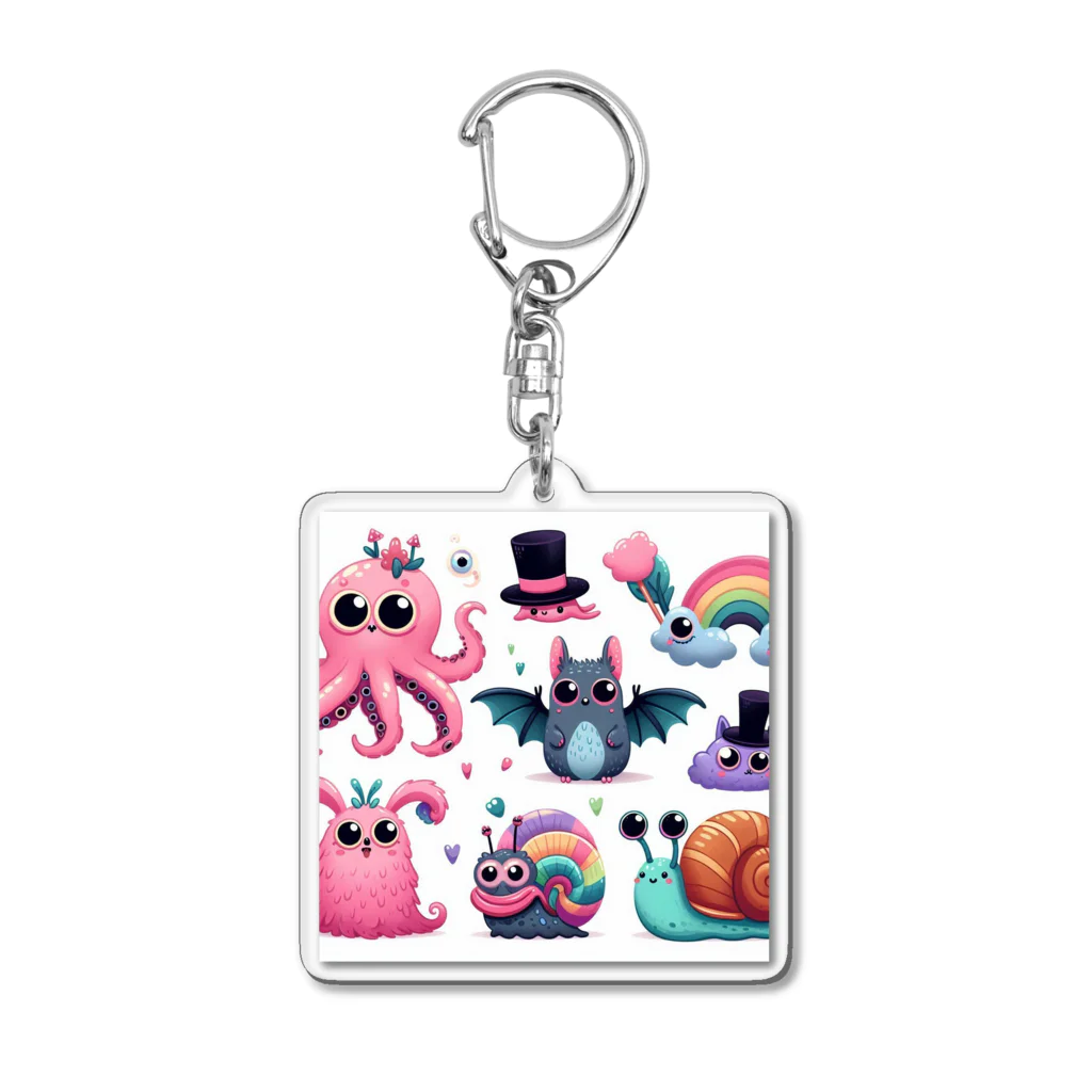 hells gateのキモカワくん Acrylic Key Chain