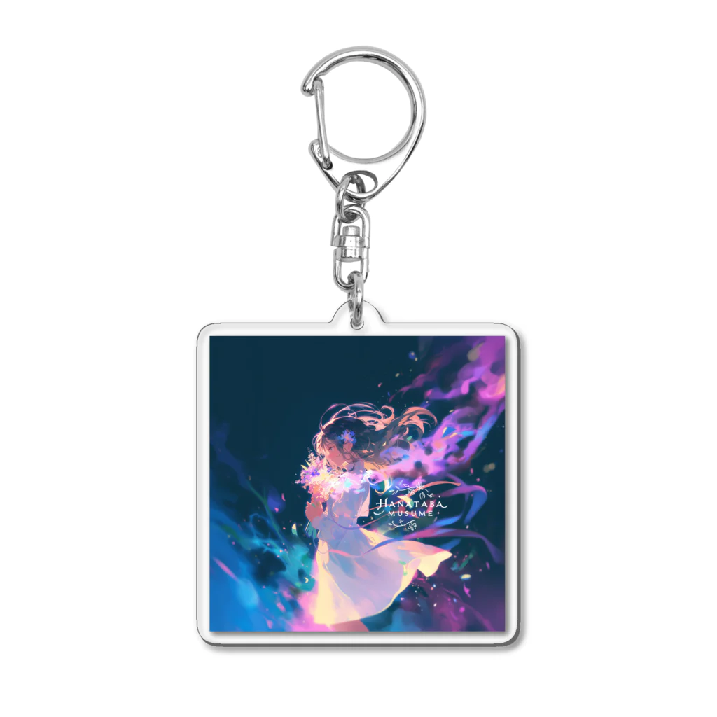 花束娘のFlowers Blooming in the Night Acrylic Key Chain