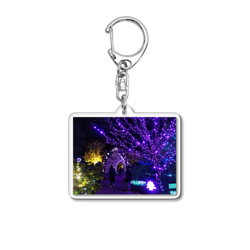 morinoyouseiのキラキラ輝くイルミネーションの世界 Acrylic Key Chain